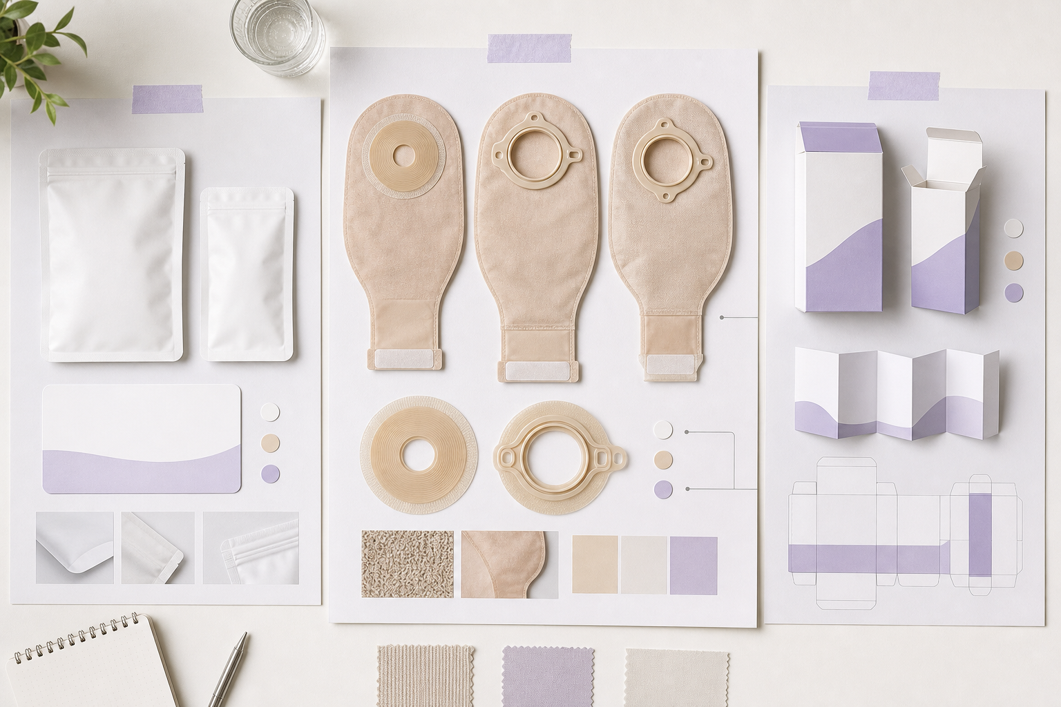 Ostomy product and packaging design review boards