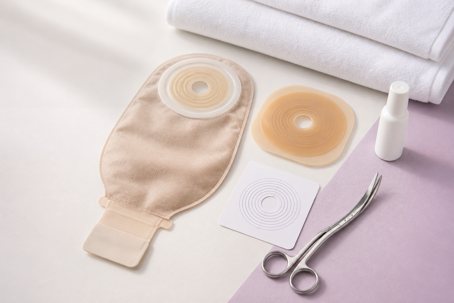 Organized product information and ostomy care product review materials